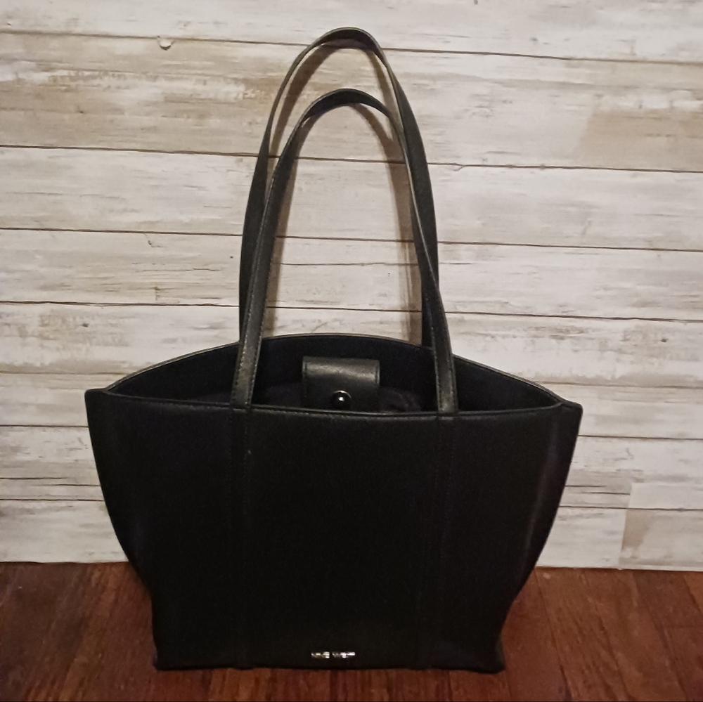 Nine West Barnette Large Black Tote Bag Purse Handbag New!!
